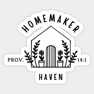 Homemaker Haven - Proverbs 14:1 Bible Verse Sticker